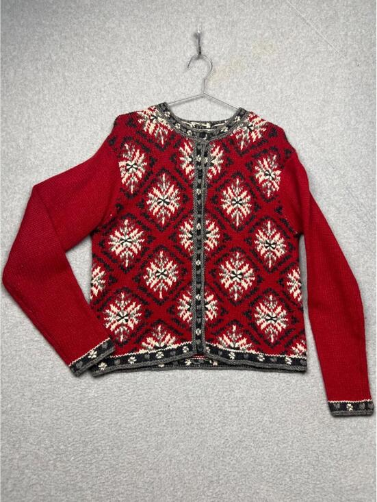 Paul Harris Sweaters - Vintage Paul Harris Womens Wool Knit Cardigan Sweater M Fair Isle Grannycore